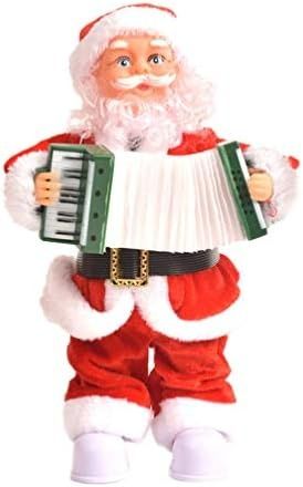 Figurka lalka święty Mikołaj z akordeonem 30cm na baterie