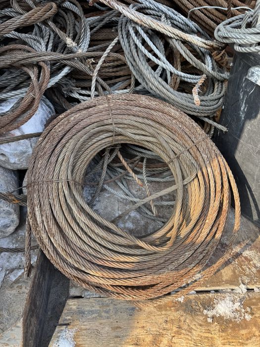 Трос б/у 9мм 50-70м