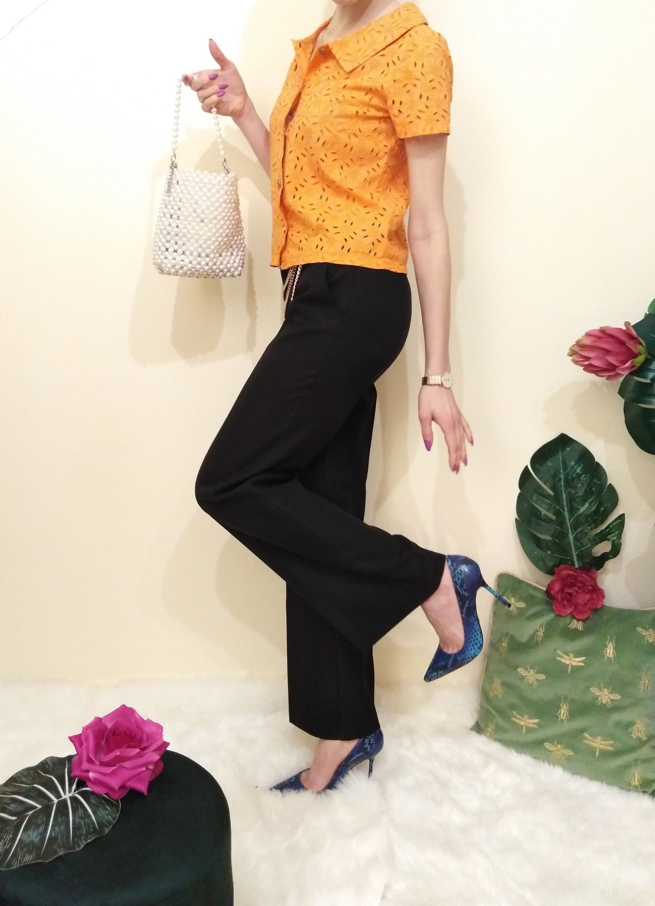 Quiet Luxury Elegant Black pants Czarne eleganckie spodnie na kant
