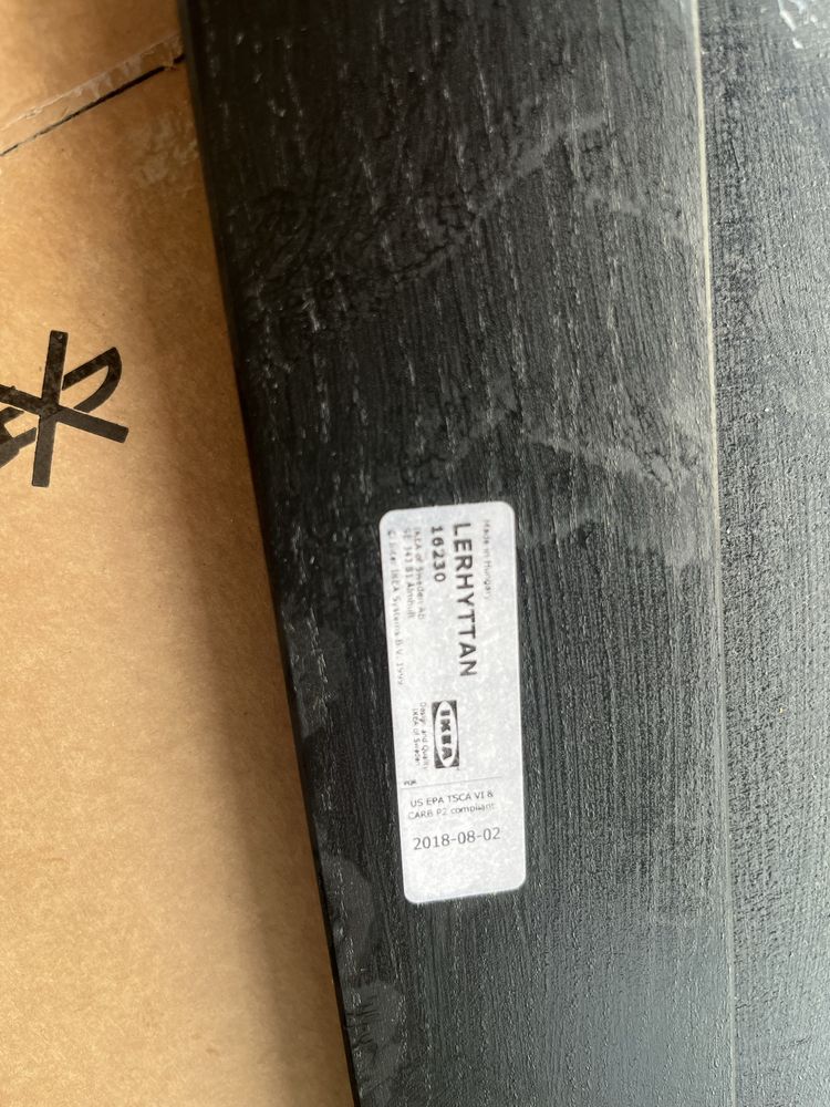 Okazja drewno czarne Fronty szafek kuchennych Ikea Lerhyttan czarne