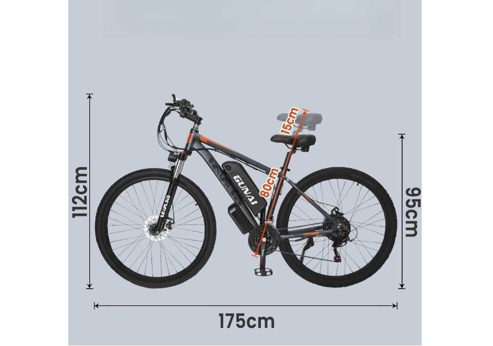 Pojazd elektryczny 29" GUNAI GN29 1000W 15Ah 90km Shimano 21 50km/h
