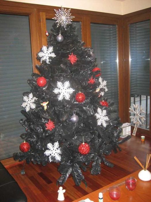 Árvore de Natal preta 180 cm.