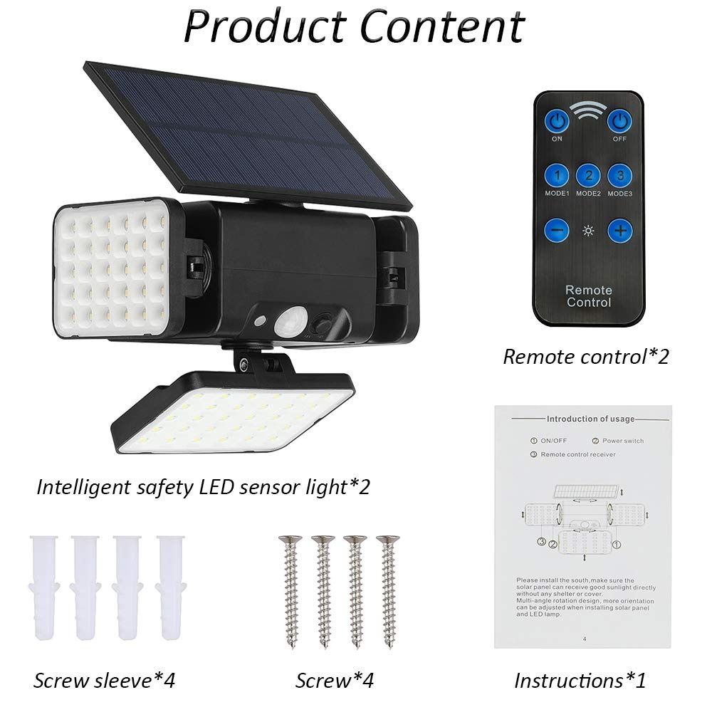 Projetor solar LED com sensor de movimento