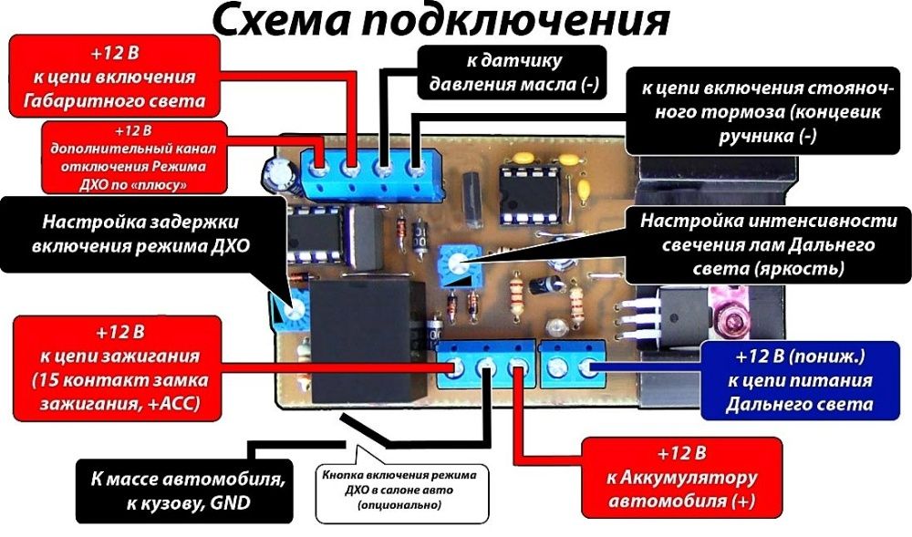 Блок управления ДХО - Дальний (DRL, ДХО, дальний 30%, полнакала