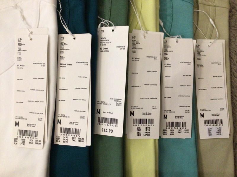 Базові футболки uniqlo u полірована бавовна