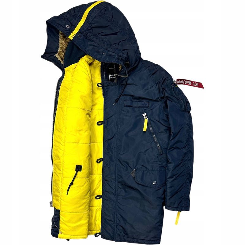 Alpha Industries Pps N3b Nylonowa Zimowa Kurtka Parka Męska Logowana r