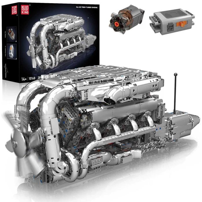 Mould King 10168 Двигун AMG V8 Twin-Turbo з коробкою передач. 2899 дет