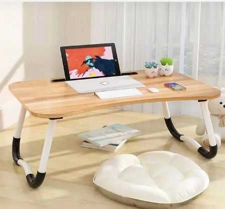 Стол для ноутбука складной 60х40х28 матовый под дерево Светлое дерево