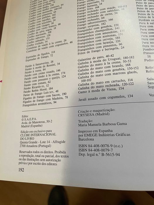Coleção de livros  Escola de Cozinha (12 volumes)