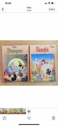 Livro c/movimento Pinóquio e Bambi