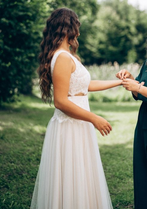 Przepiękna suknia ślubna / Ivory /kość słoniowa/ boho