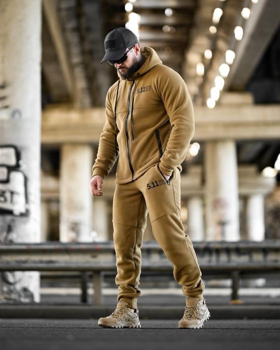 Мілітарі зимовий флісовий костюм 5.11 кайот для чоловіків