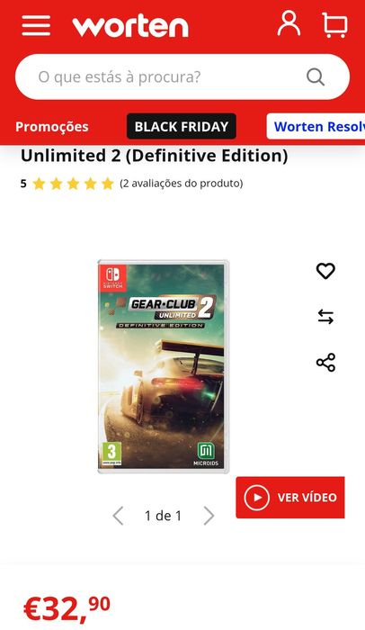 Gear Club 2 Unlimited "Definitive Edition" Nintendo Switch