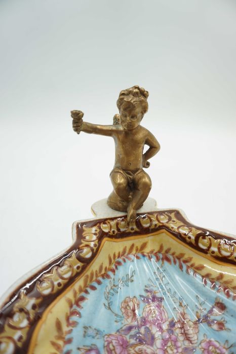 PATERKA mydelniczka porcelana z brązem