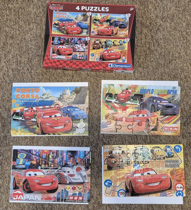 Puzzle Clementoni 4w1 numer 07602 CARS