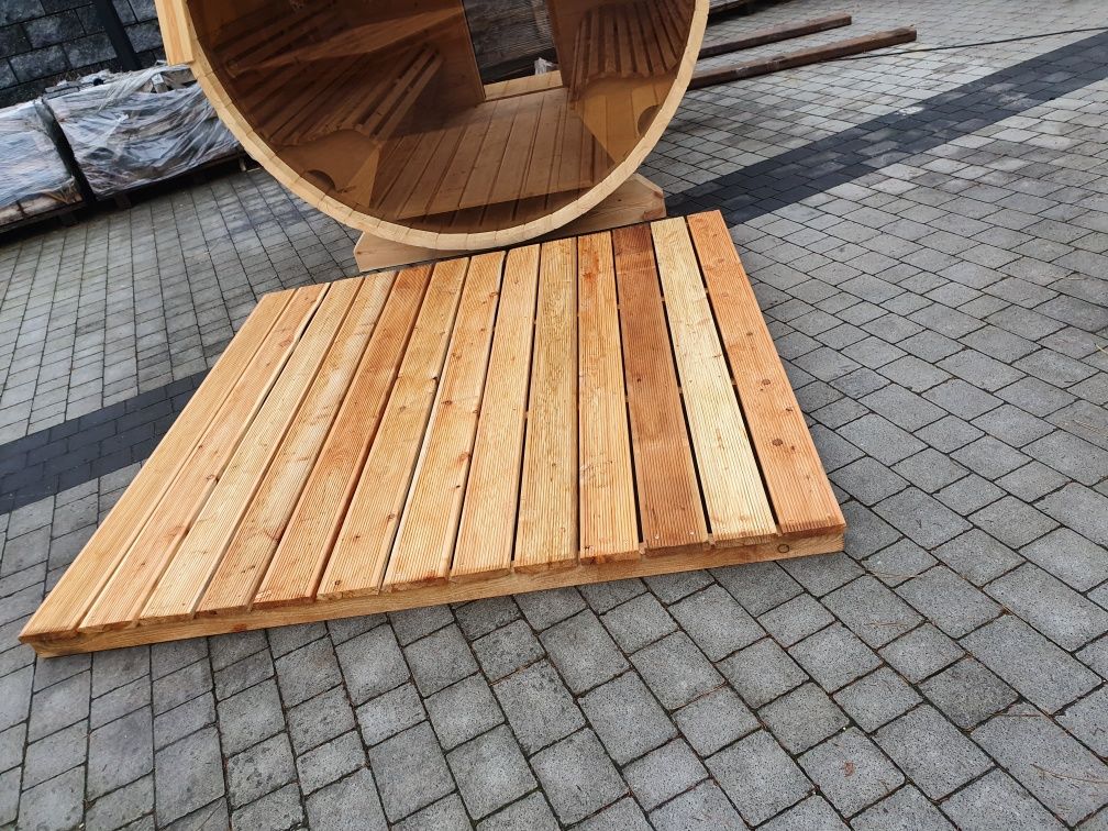 Podest. Blat pod Saunę. Taras deska modrzew. Sauny Łomianki