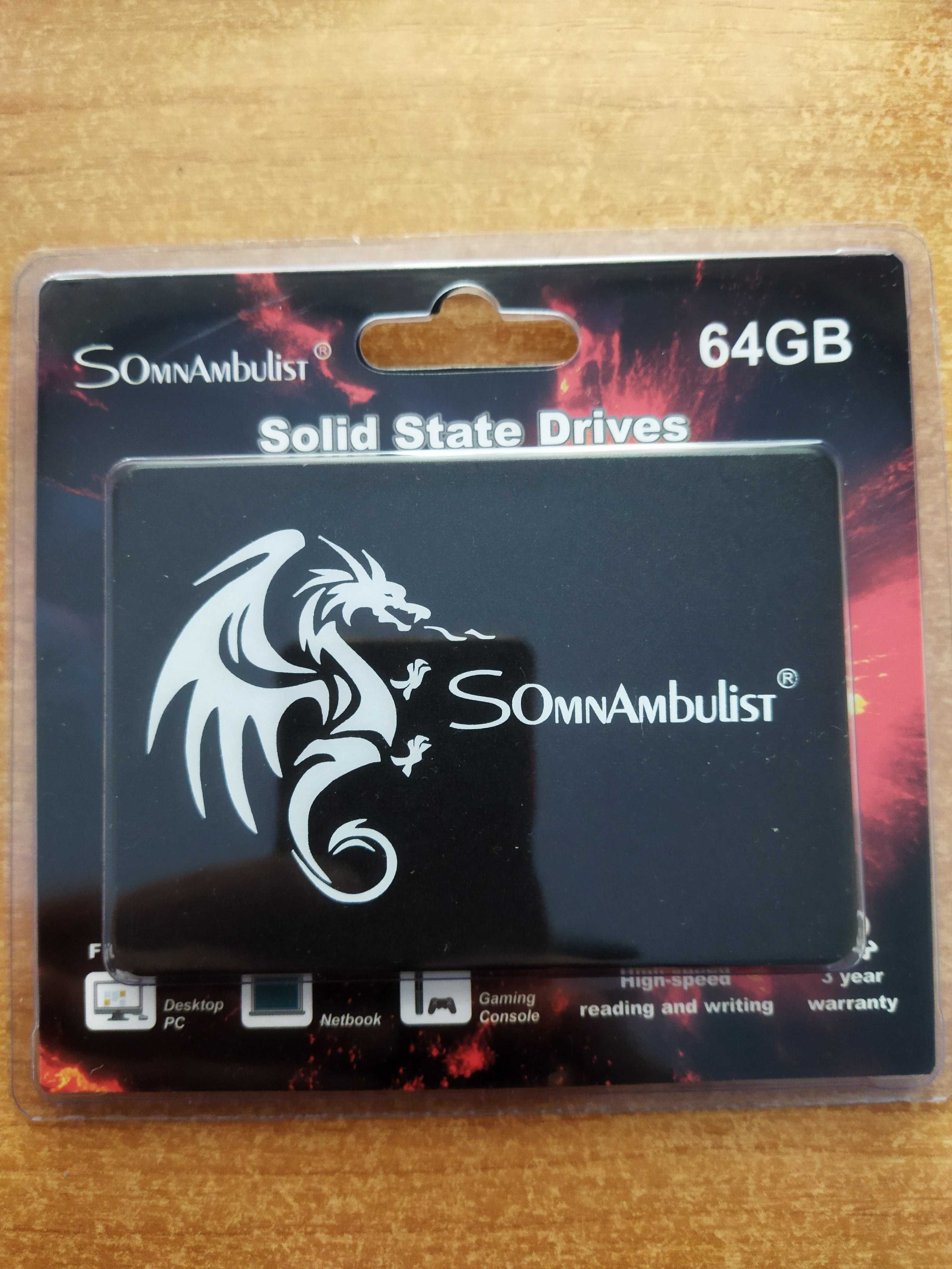 Новый SSD твердотельный накопитель 64Gb. Винчестер. Винт.