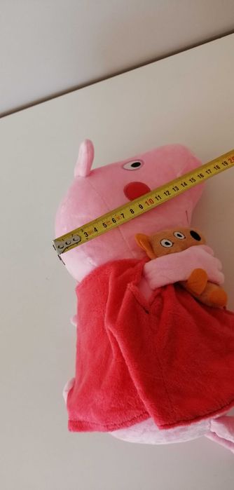 duża maskotka pluszowa interaktywna świnka peppa i miś teddy pluszak