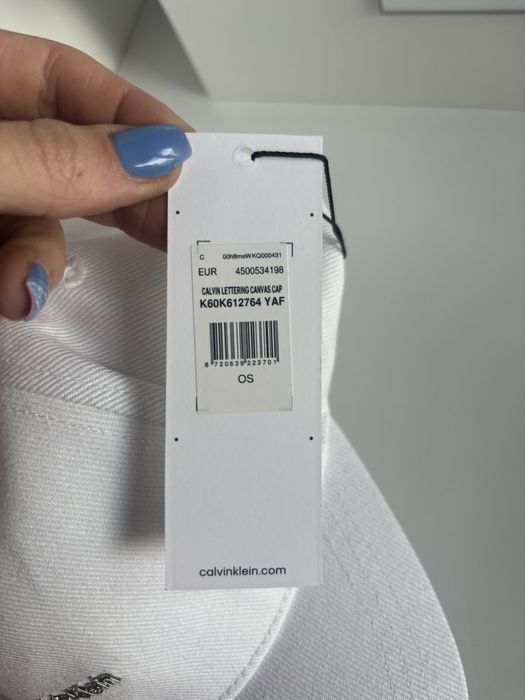 Czapka z daszkiem Calvin Klein nowa z metką biała