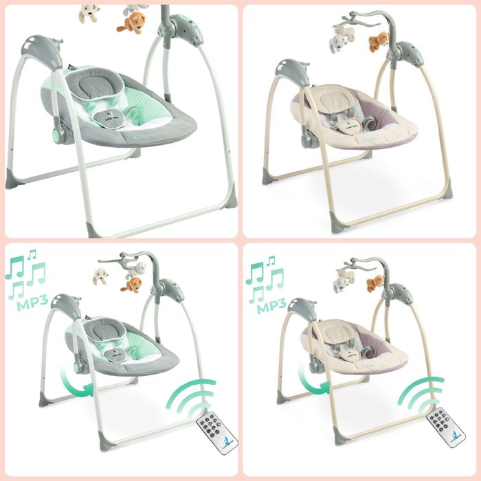 Крісло-гойдалка, шезлонг, качалка Caretero Loop,  для двійні, двійнят