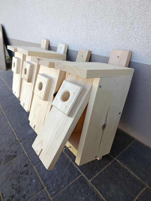 Zestaw 4 x budka lęgowa dla ptaków typ A wróbli sikorek