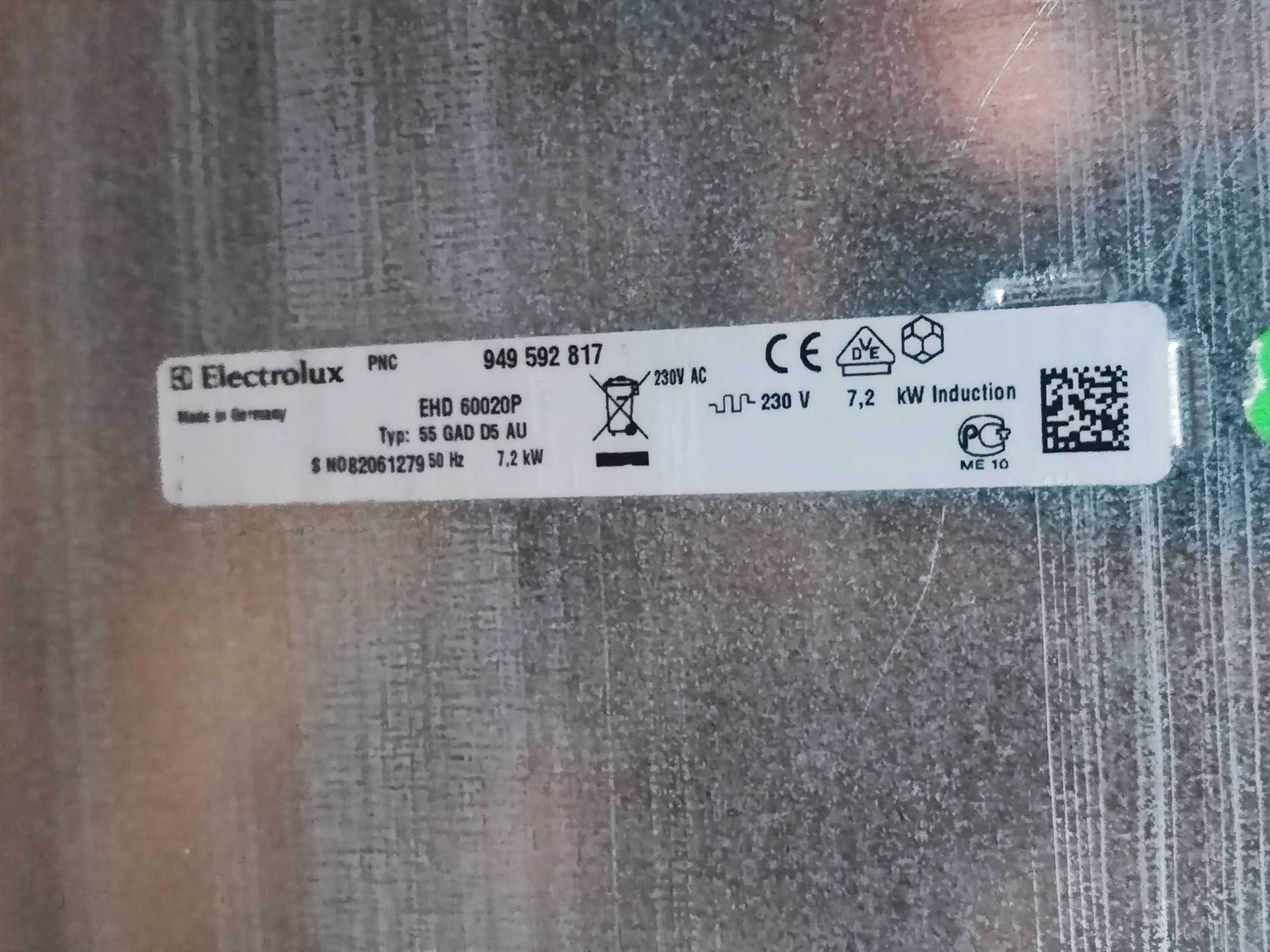 Płyta indukcyjna Elektrolux EHD60020P bez szyby