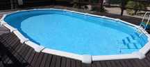 Liner de piscina elevada da marca GRE.