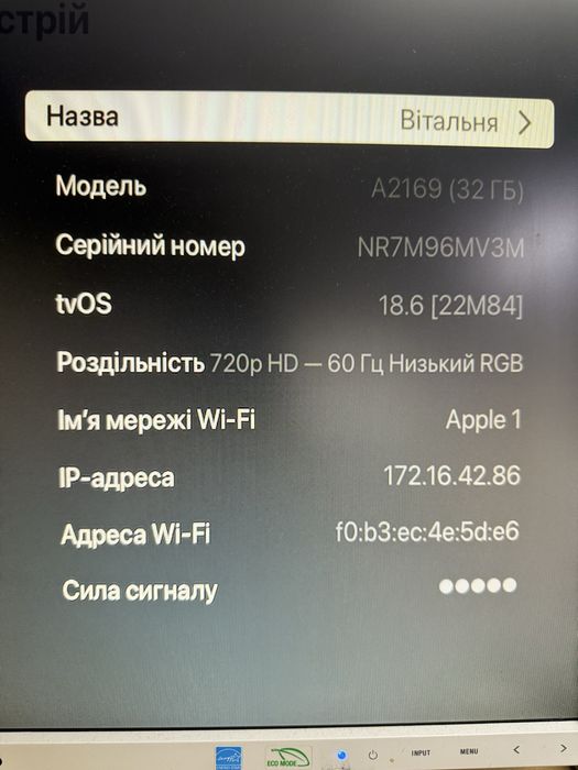 Приставка Apple TV 4K 32GB  (4к 2gen 2021 A2169)