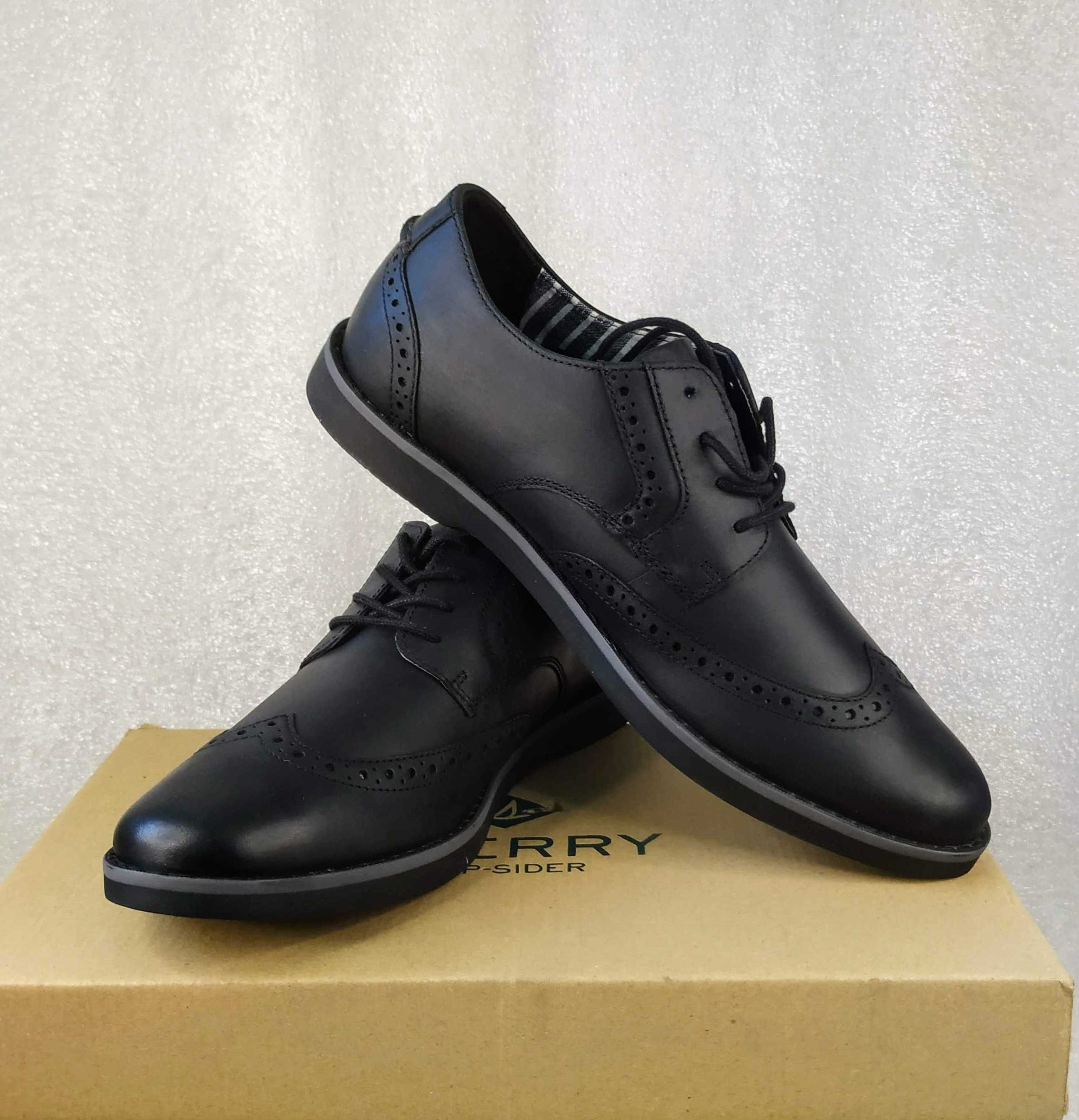 ДЕШЕВО!!! Туфли Sperry Newman Wing Tip Black Натуральная Кожа Оригинал