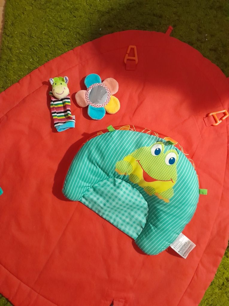 Дитячий розвиваючий килимок Bright Starts з подушечкою+2 іграшки