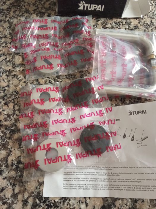 fechadura completa com Puxadores TUPAI em inox