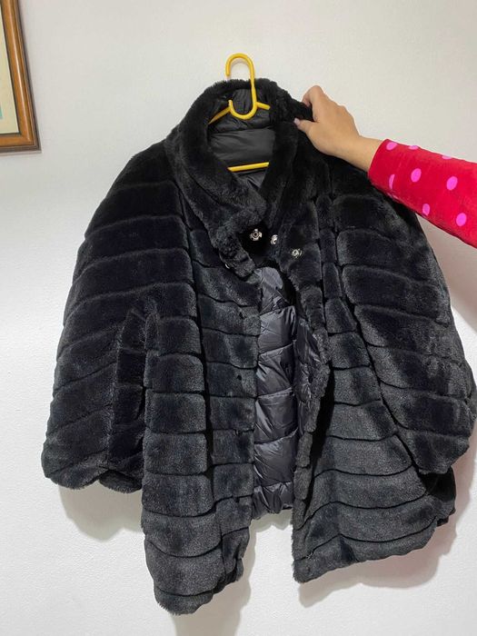 Casaco preto dupla face