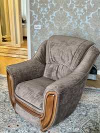 Крісло тканина коричневий