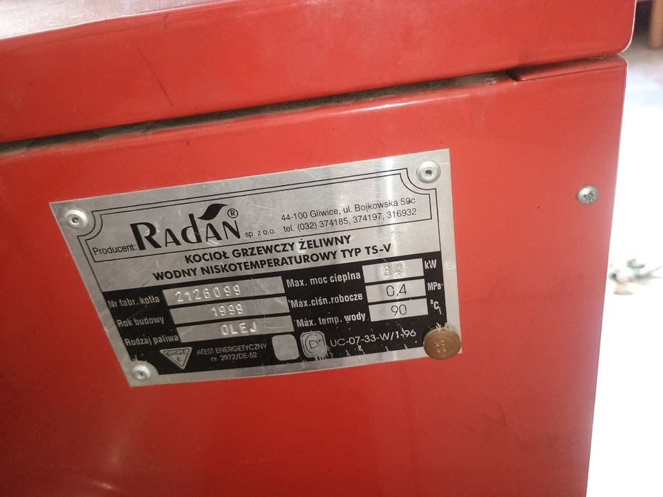 Kocioł piec olejowy Radan 34kW