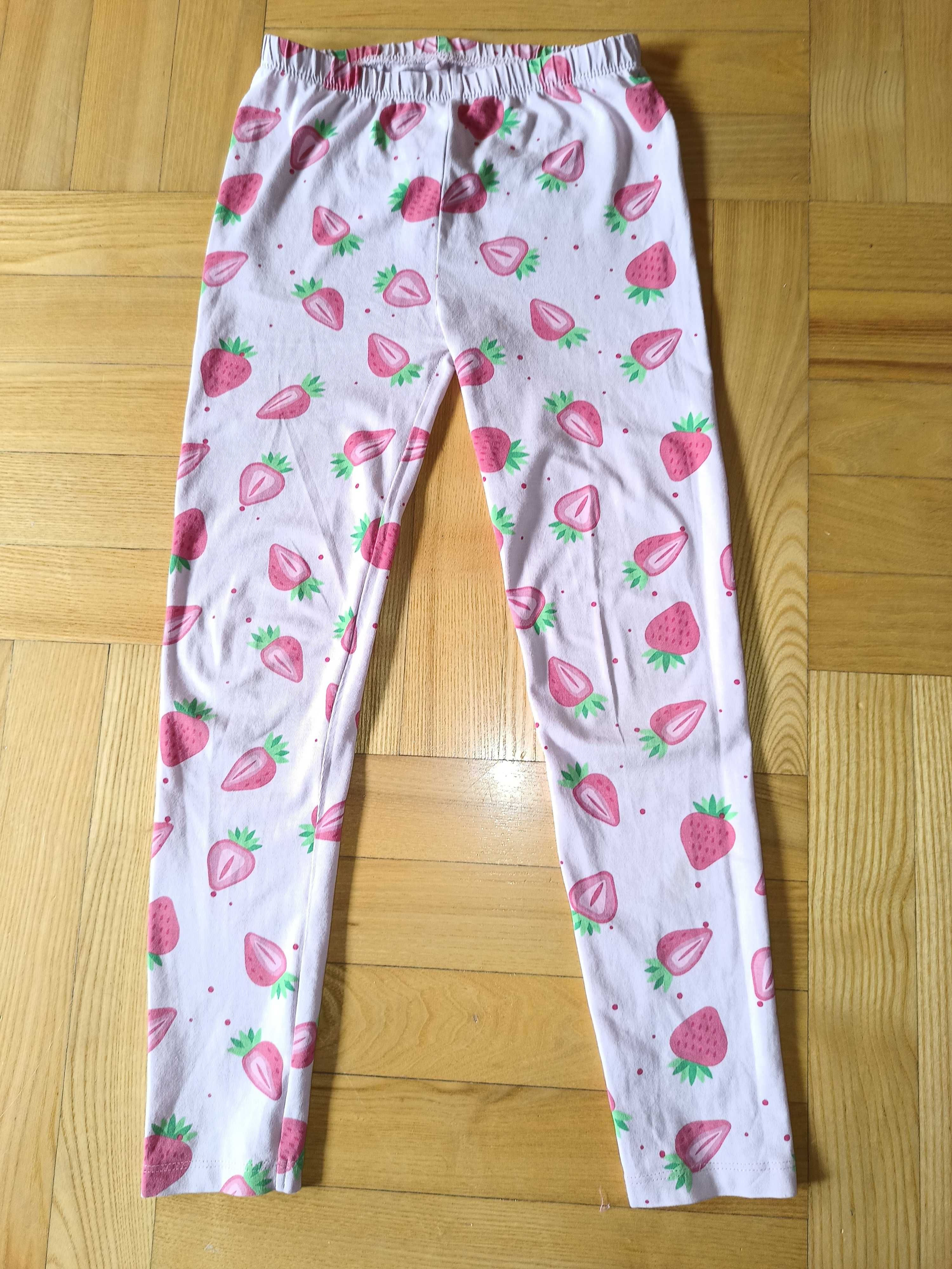 Getry, legginsy w truskawki