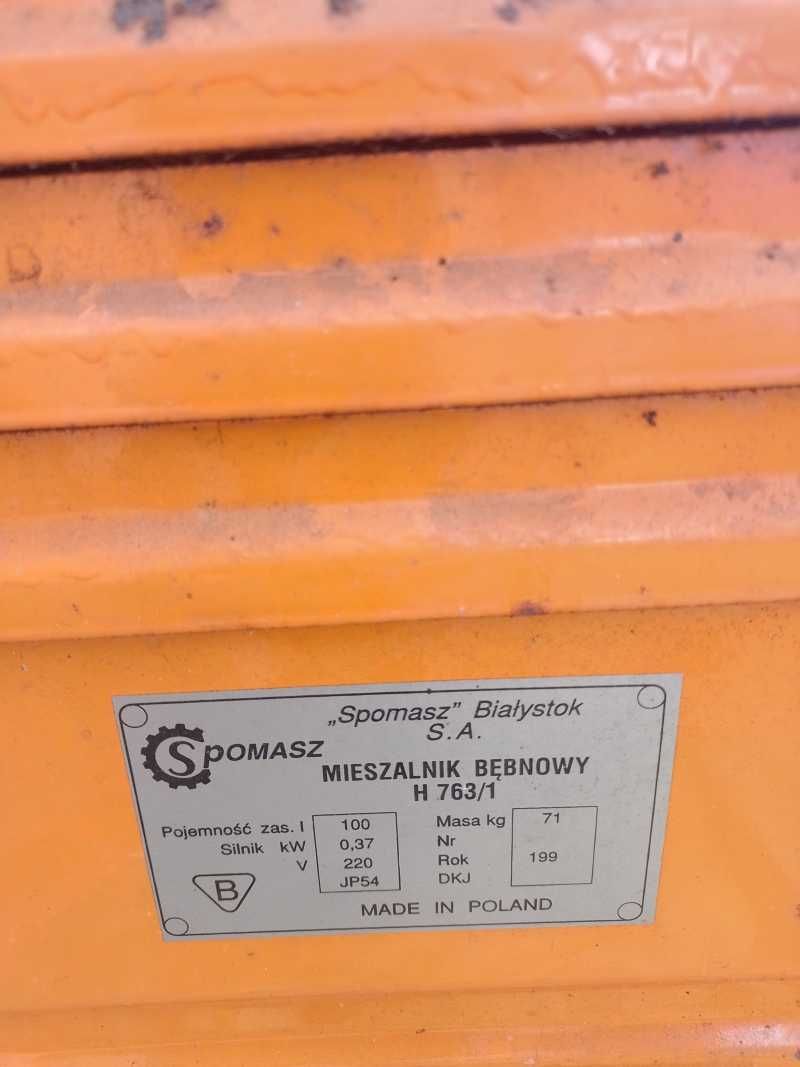 Betoniarka poj. 100 l. mało używana