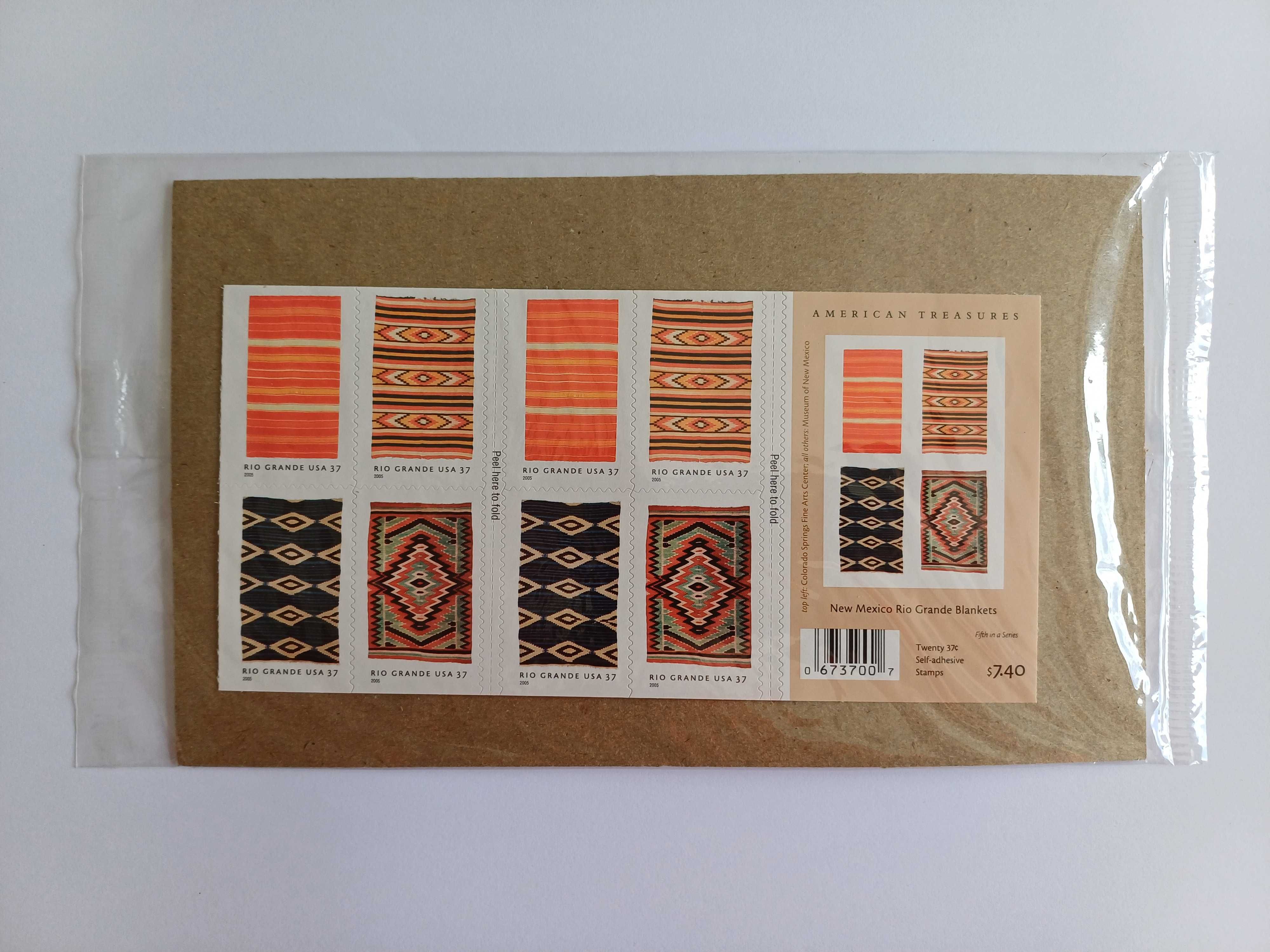 Filatelia - EUA – American Treasures, Rio Grande Blankets, 2005