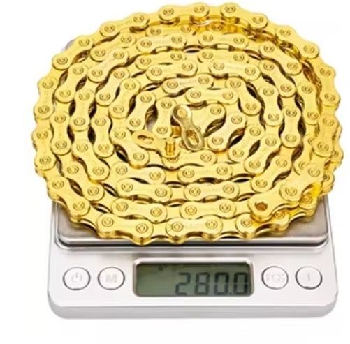 12-rzędowy łańcuch 12s złoty, powlekany