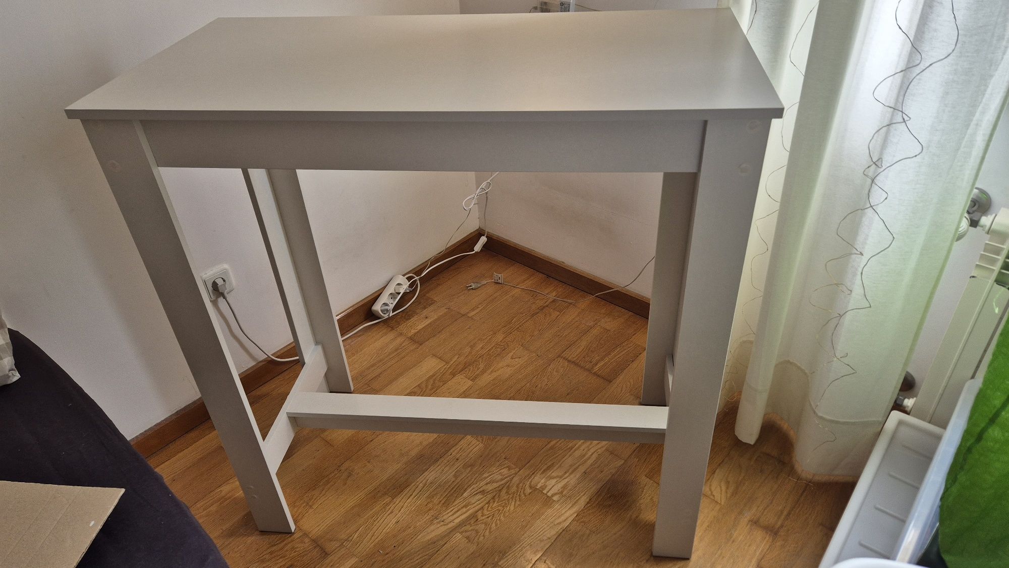 Mesa alta de cozinha / Secretária branca da Vida XL como nova