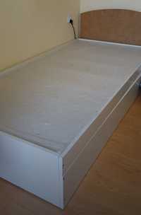 Łóżko - pojedyncze drewniane Białe
