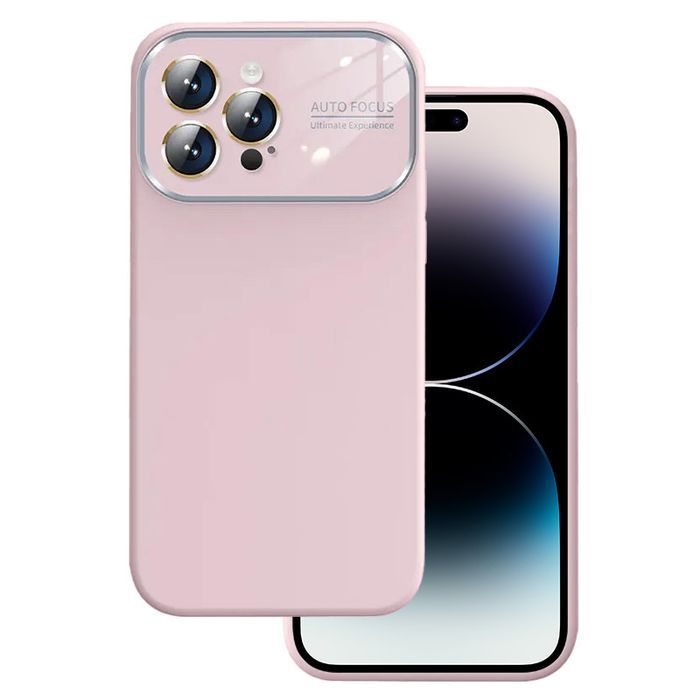 Soft Silicone Lens Case Do Iphone 13 Pro Max Jasnoróżowy