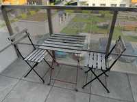 Meble balkonowe - stół i 2 krzesła