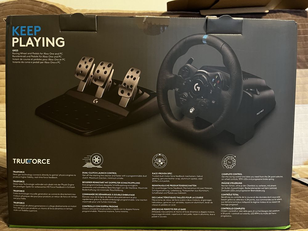 Logitech G923 дротове кермо, педалі та коробка передач