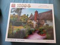 nowe puzzle 1000 elementów krajobraz wiejski widok domek ogród