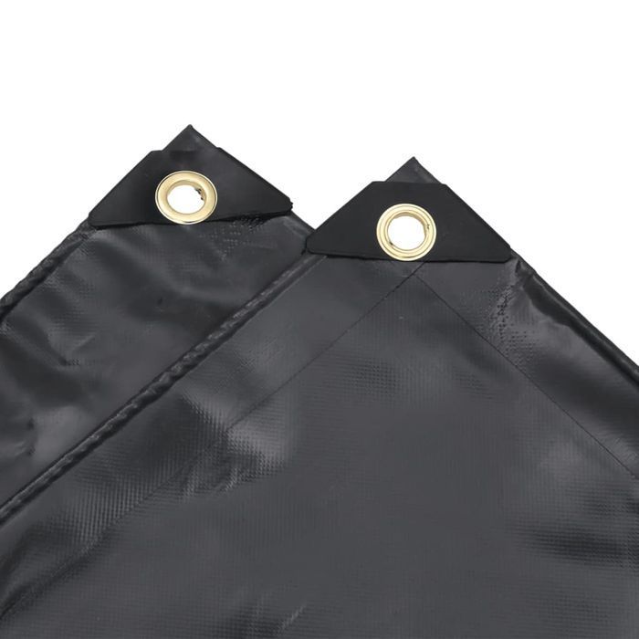 vidaXL Plandeka, antracytowa, 4x4 m, 650 g/m²