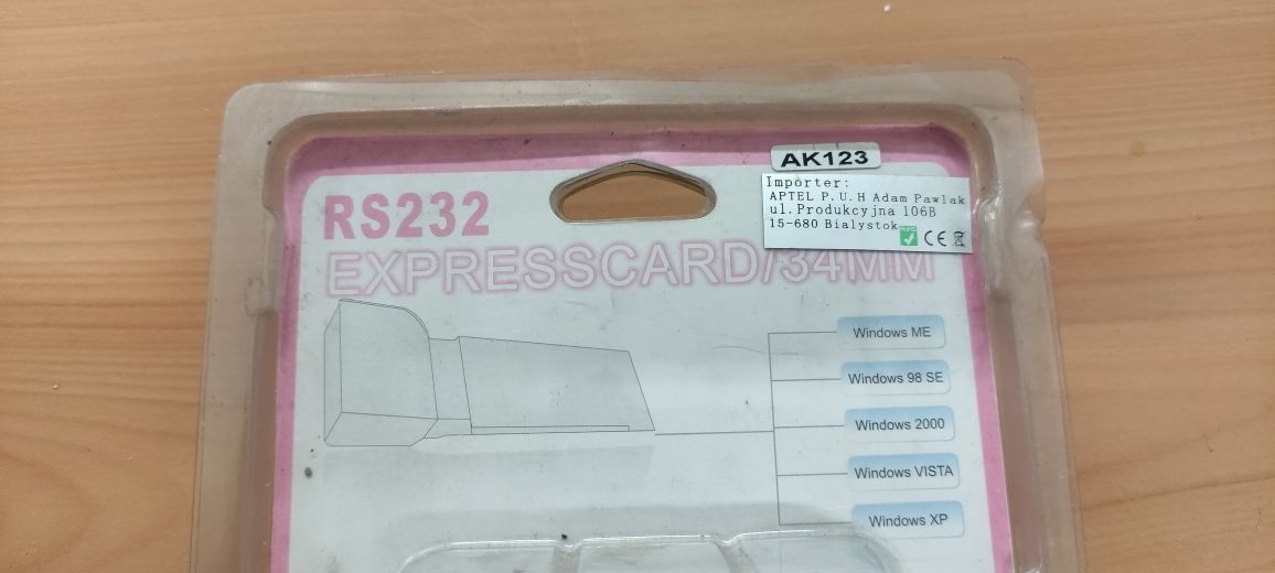 Przejściówka pcimcia na rs232 expresskart do laptop