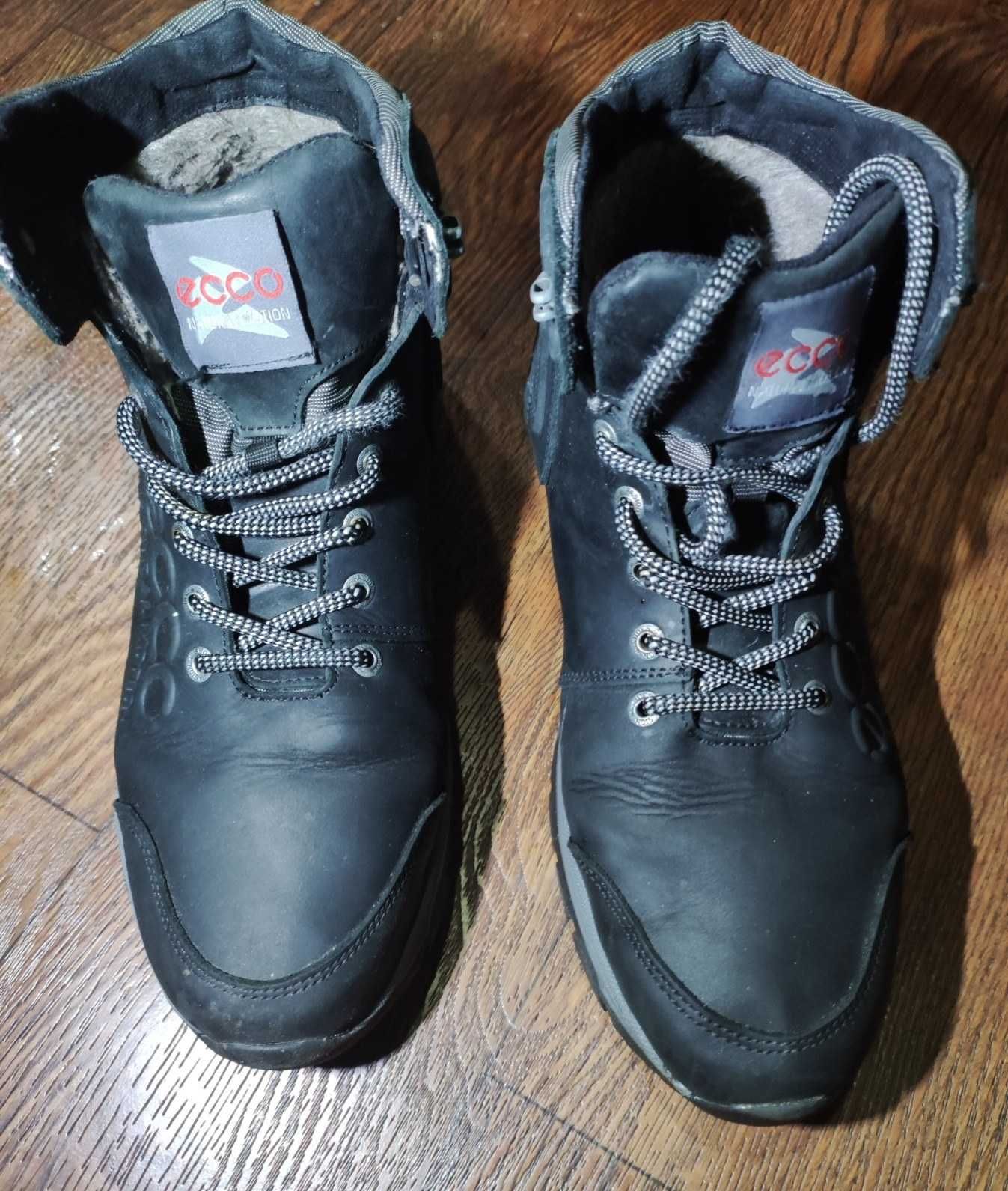 Зимние мужские ботинки Зимние, Ecco кожа Natural Motion,   44