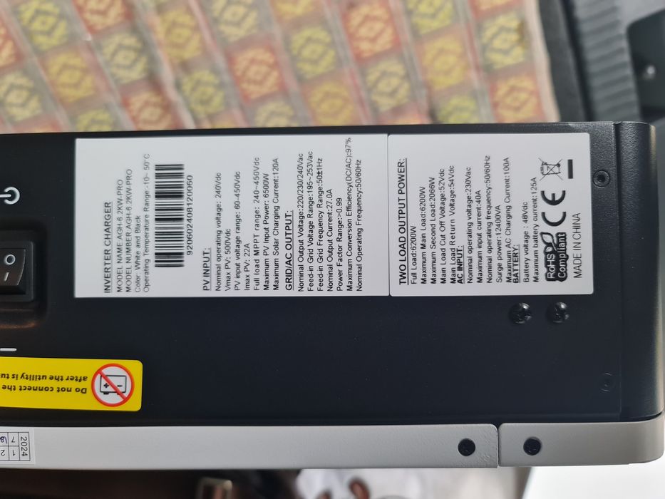 Гібридний сонячний інвертор Pyrosolar 6.2 kWt 48V