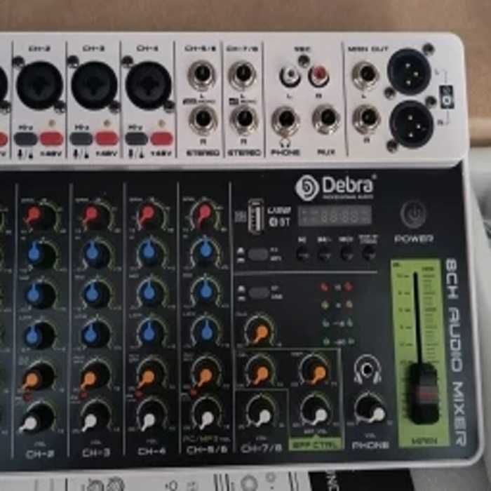 Микшерный пульт V8 Audio Interface с Bluetooth аудио мікшер - микрофон