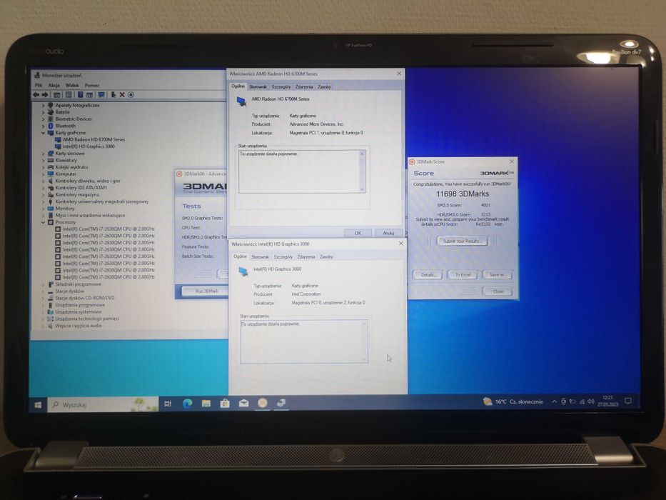 DV7 6b40ew I7 2630qm SSD Win11